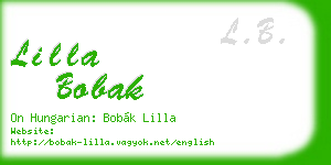 lilla bobak business card